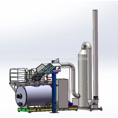 Compact rendering system for mortality chicken